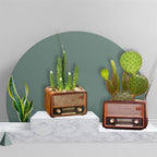 Creative Retro Radio Flower Pot Resin Craft Decor