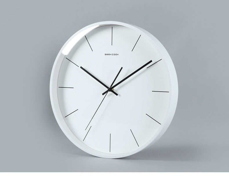 Modern Silent Wall Clock with High-Gloss Finish