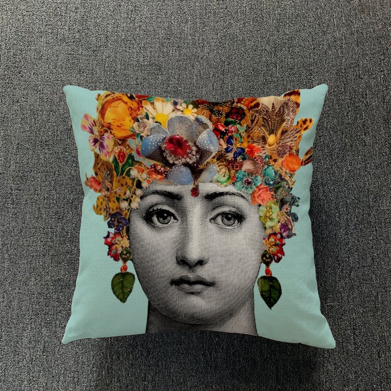 Cotton and Linen Pillowcase for Simple Living Room