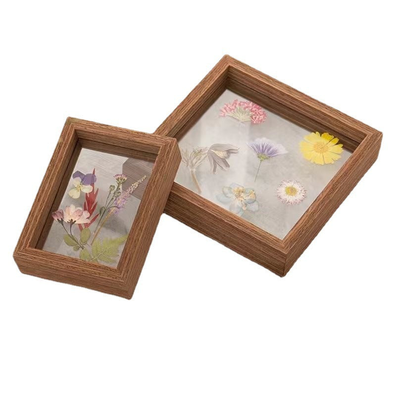 Modern Double-Sided Glass Frame for Displaying Plants