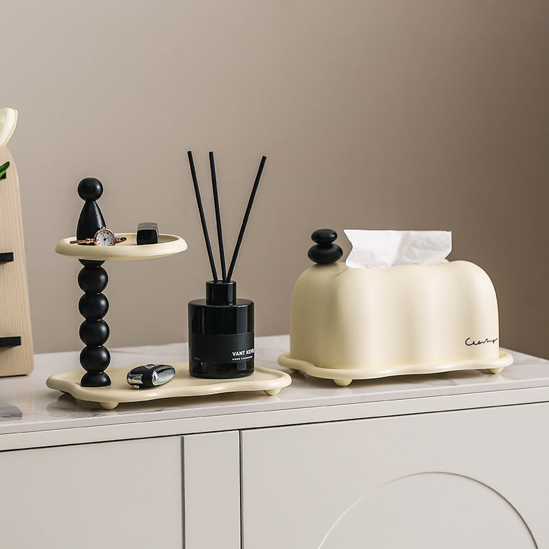 Modern Double-Layer Key Holder Tray for Home Decor