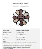Polyester Halloween Ghost Face Flower Foot Mat Carpet