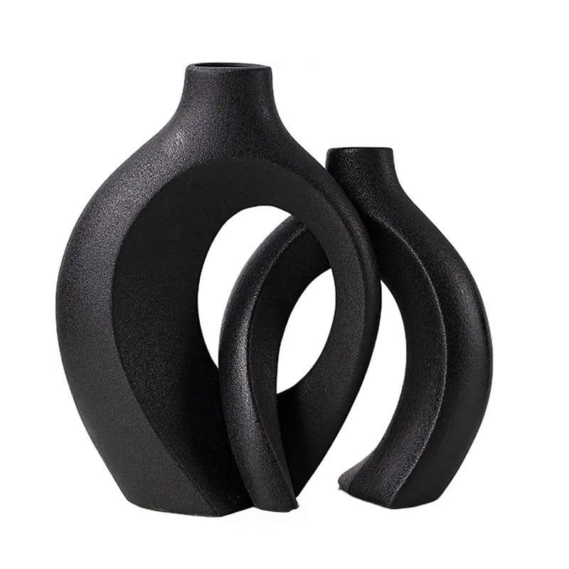 European Ceramic Vase Set