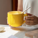 Microwaveable Ceramic Oatmeal Mug