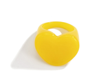 Minimalist Candy Color Heart Shaped Ring
