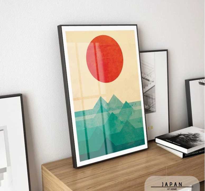 Nordic Modern Abstract Sunrise Poster for Living Room