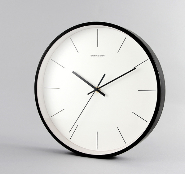 Modern Silent Wall Clock with High-Gloss Finish
