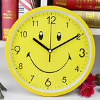 Modern Yellow Cartoon Wall Clock for Kids' Room