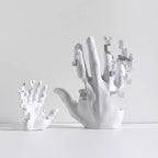 Modern Minimalist White Resin Hand Sculpture Decor
