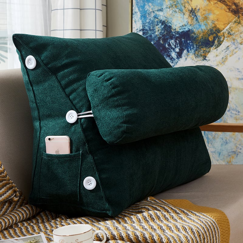 Velvet Wedge Reading Pillow