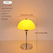 Modern Mushroom USB Table Lamp with Acrylic Shade