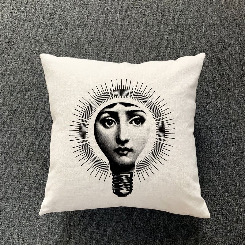 Cotton and Linen Pillowcase for Simple Living Room