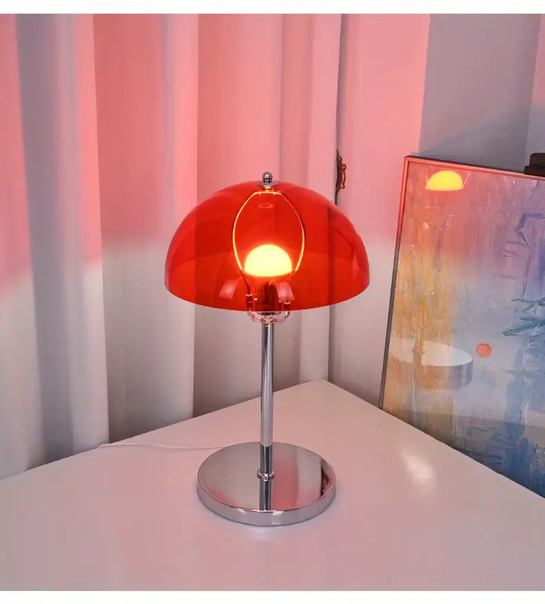 Modern Mushroom USB Table Lamp with Acrylic Shade