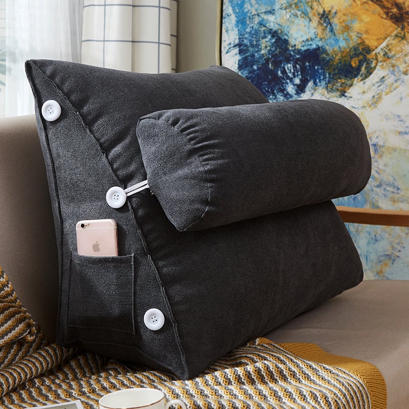 Velvet Wedge Reading Pillow