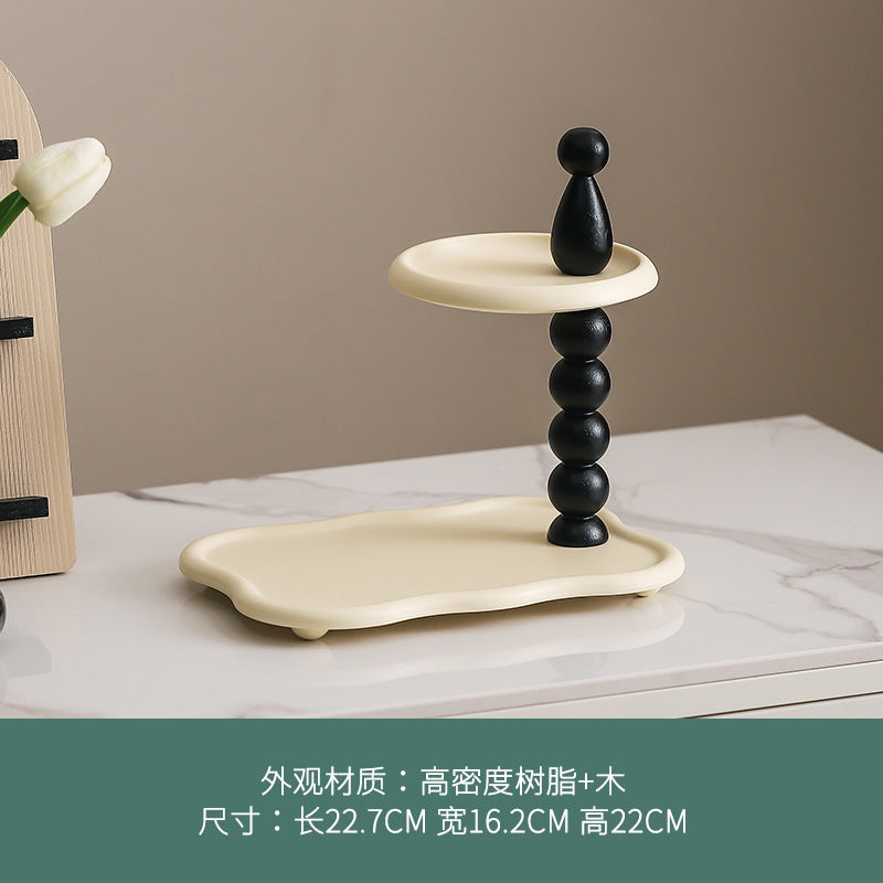 Modern Double-Layer Key Holder Tray for Home Decor