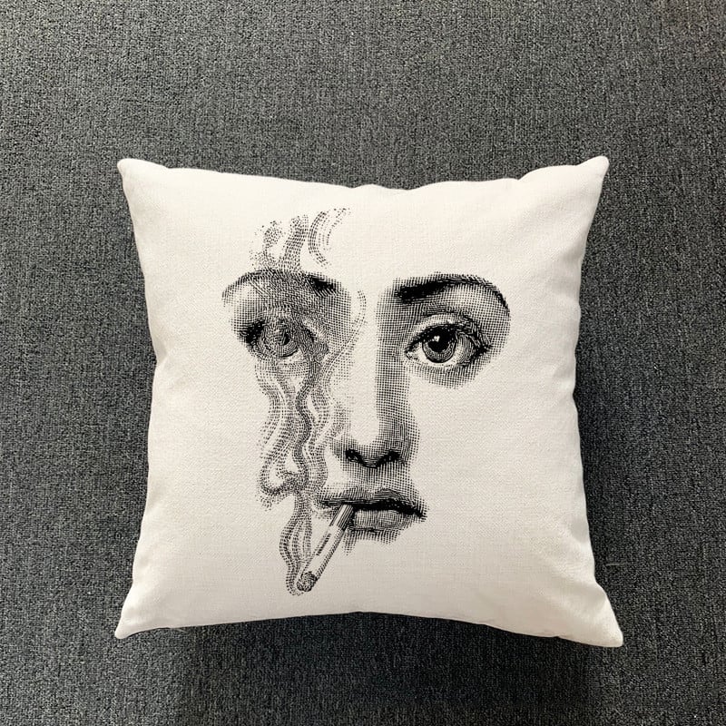 Cotton and Linen Pillowcase for Simple Living Room