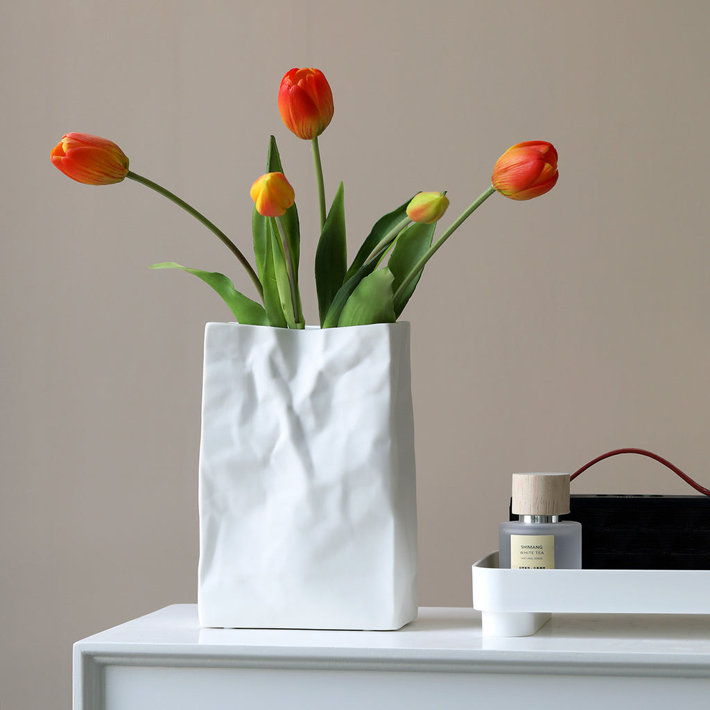Ceramic Flower Vase for Home Decor and Centerpieces