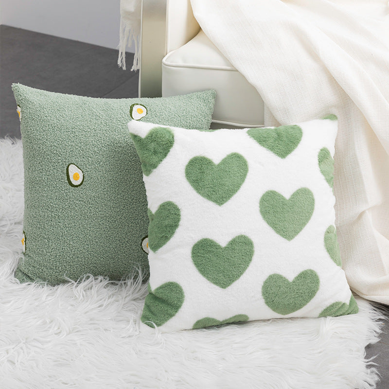 Plush Faux Fur Throw Pillow