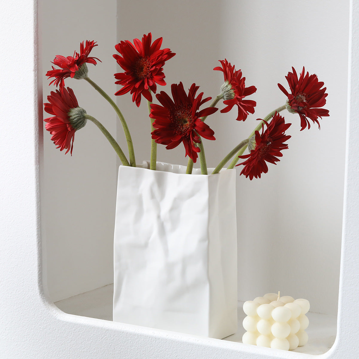 Ceramic Flower Vase for Home Decor and Centerpieces