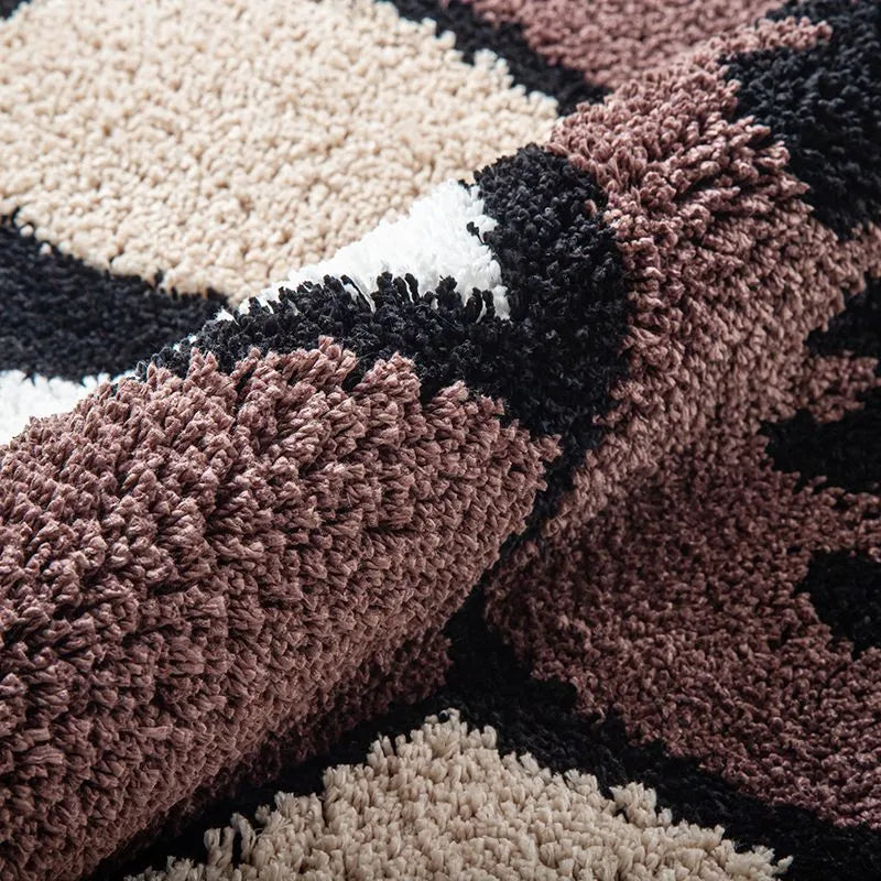 Polyester Halloween Ghost Face Flower Foot Mat Carpet