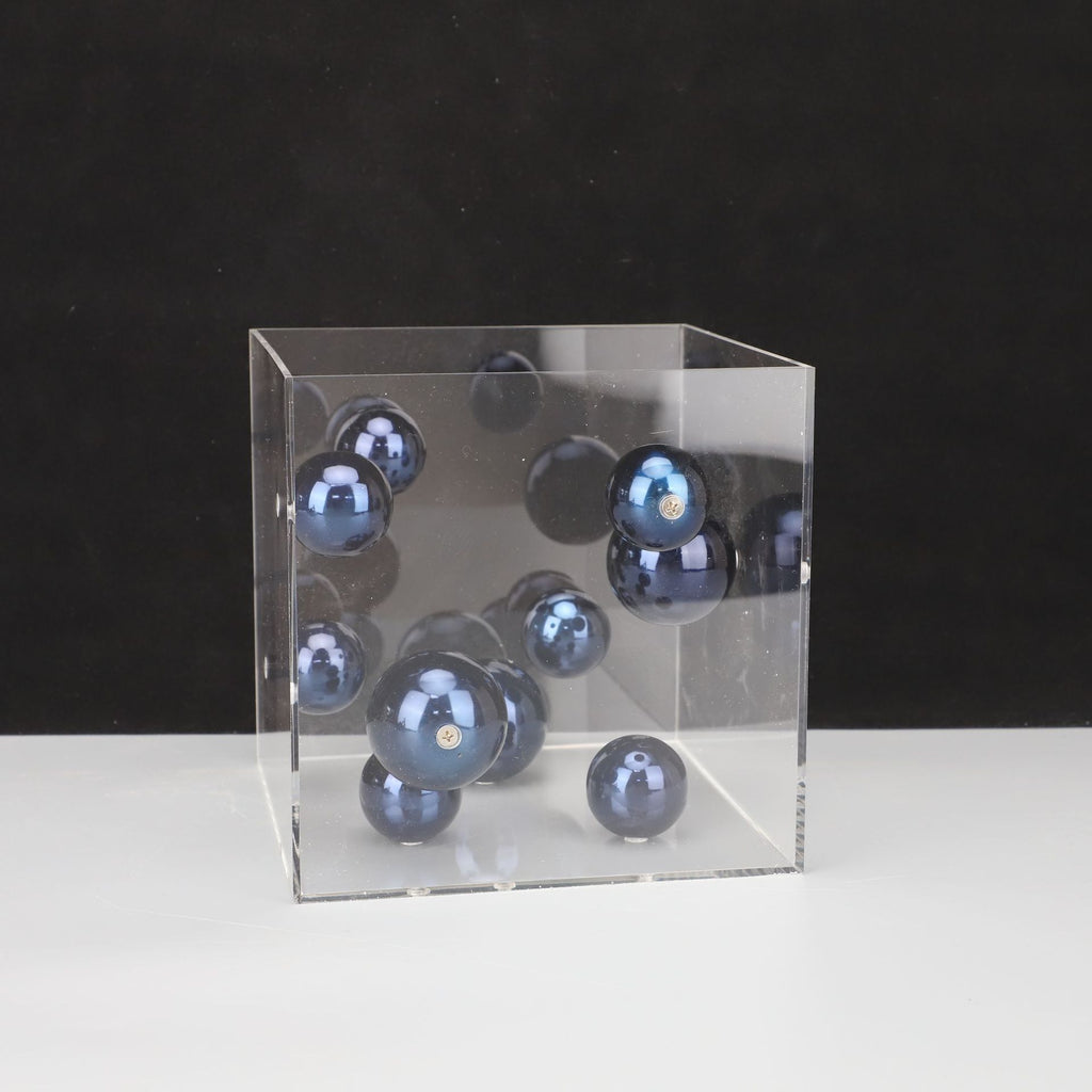 Modern Minimalist Square Acrylic Ball Decor Piece