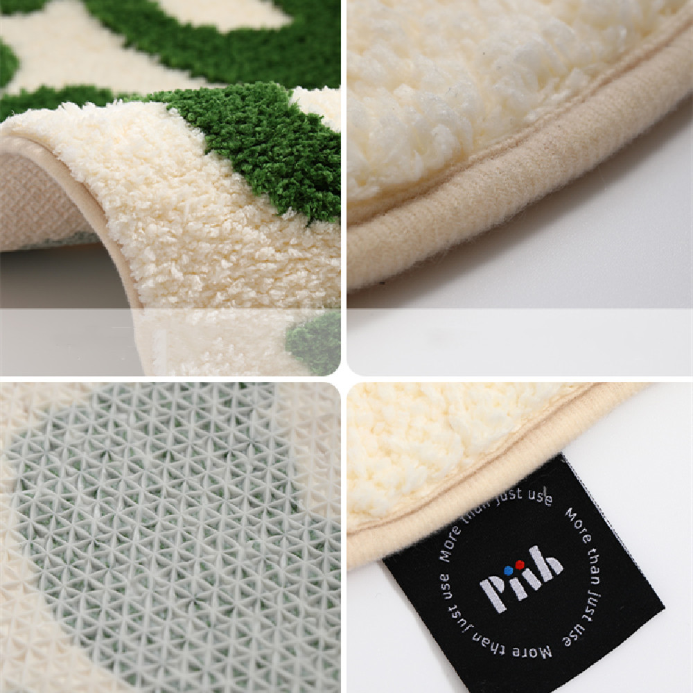 Modern Letter Flocking Polyester Home Carpet, 620x800mm