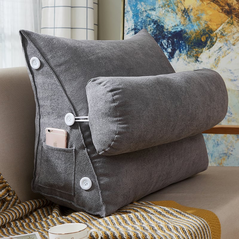 Velvet Wedge Reading Pillow