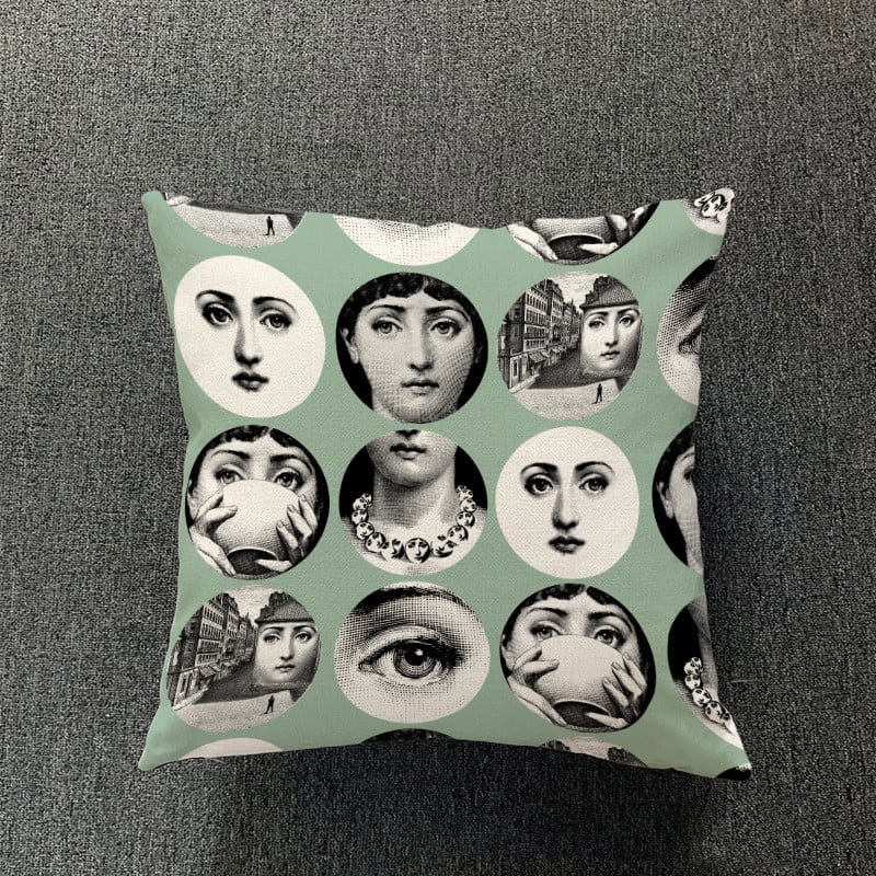 Cotton and Linen Pillowcase for Simple Living Room