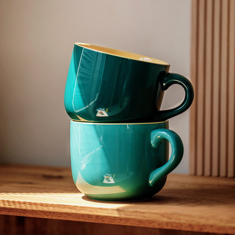 Microwaveable Ceramic Oatmeal Mug