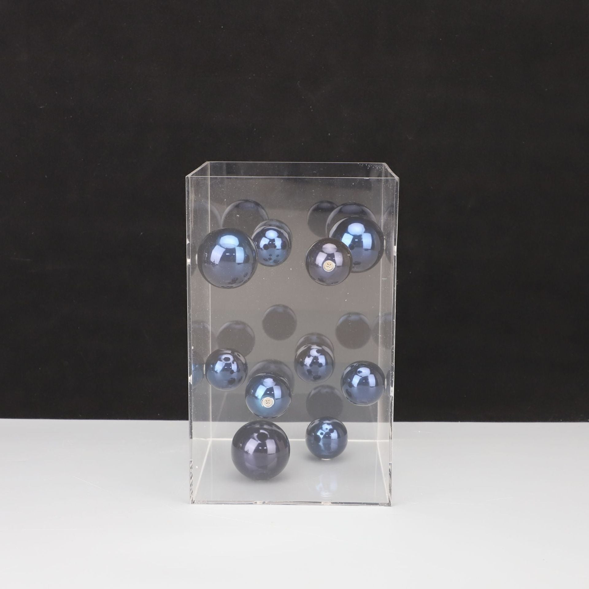 Modern Minimalist Square Acrylic Ball Decor Piece