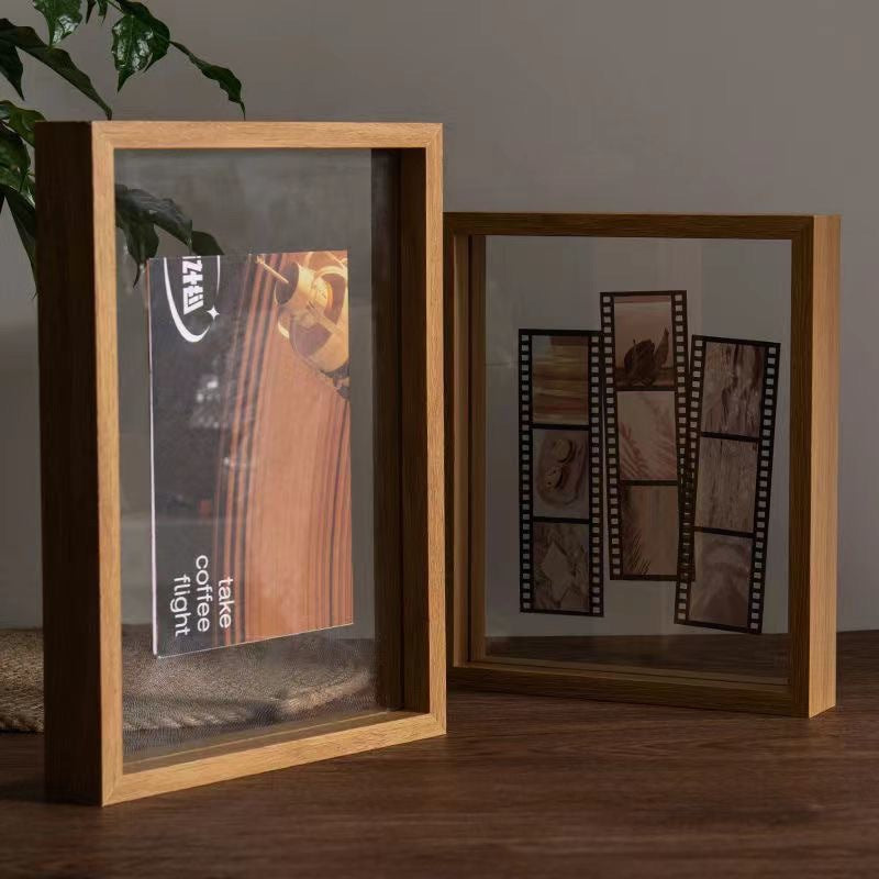 Modern Double-Sided Glass Frame for Displaying Plants
