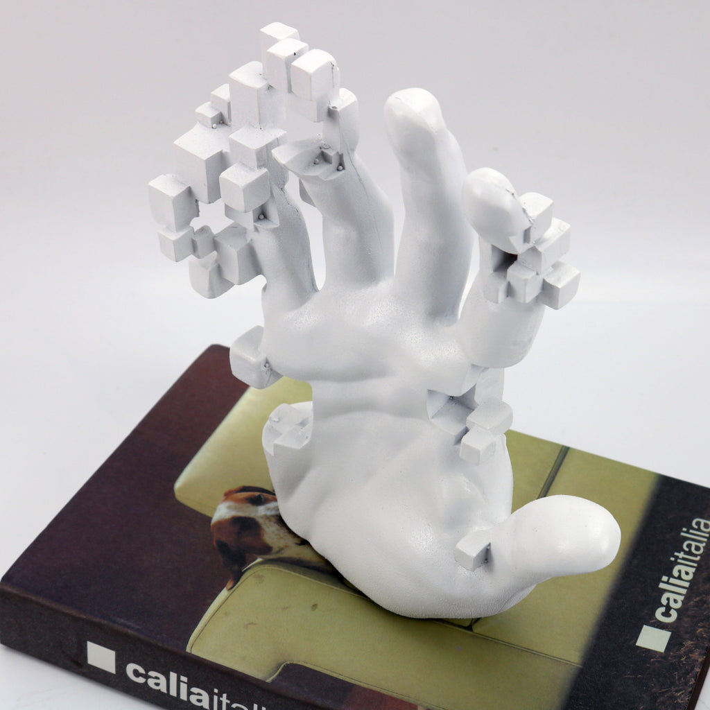 Modern Minimalist White Resin Hand Sculpture Decor