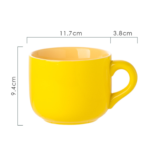 Microwaveable Ceramic Oatmeal Mug