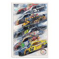 DEMLIN Nascar Poster Retro Car Posters Man Cave Canvas Wall Art for Modern Office Bedroom Dorm Living Room Classroom Decor Unframe-style 12x18inch(30x45cm)