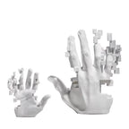 Modern Minimalist White Resin Hand Sculpture Decor