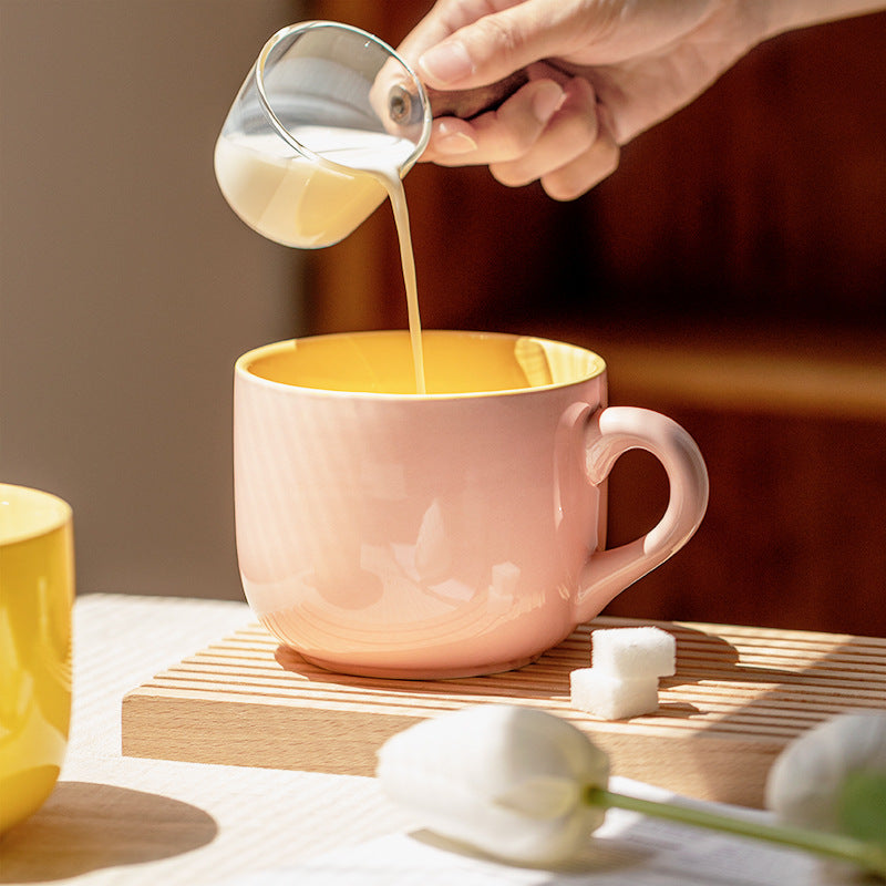 Microwaveable Ceramic Oatmeal Mug