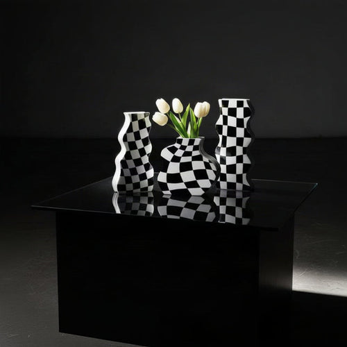 Chessboard Grid Vase