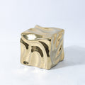 Modern French Luxury Square Pleated Ceramic Decor
