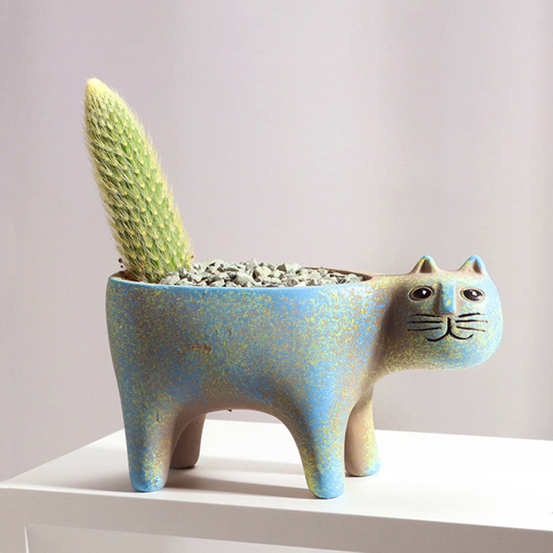 Cat Ceramic Pot