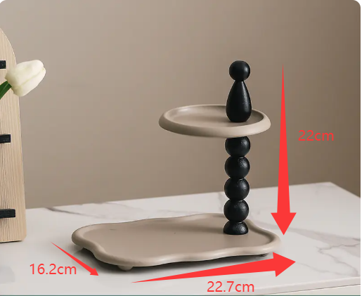 Modern Double-Layer Key Holder Tray for Home Decor