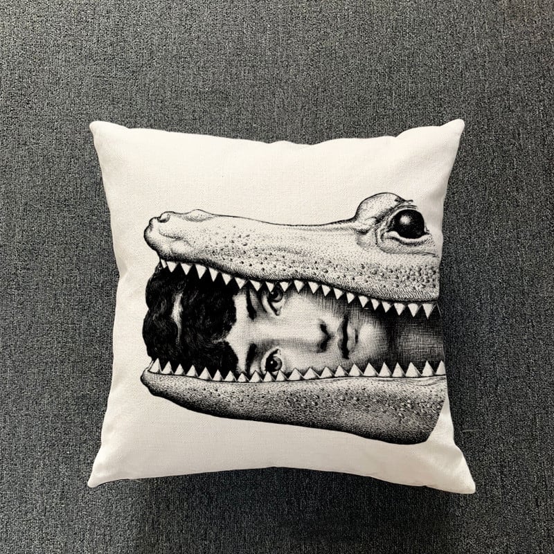 Cotton and Linen Pillowcase for Simple Living Room