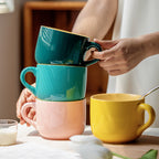 Microwaveable Ceramic Oatmeal Mug