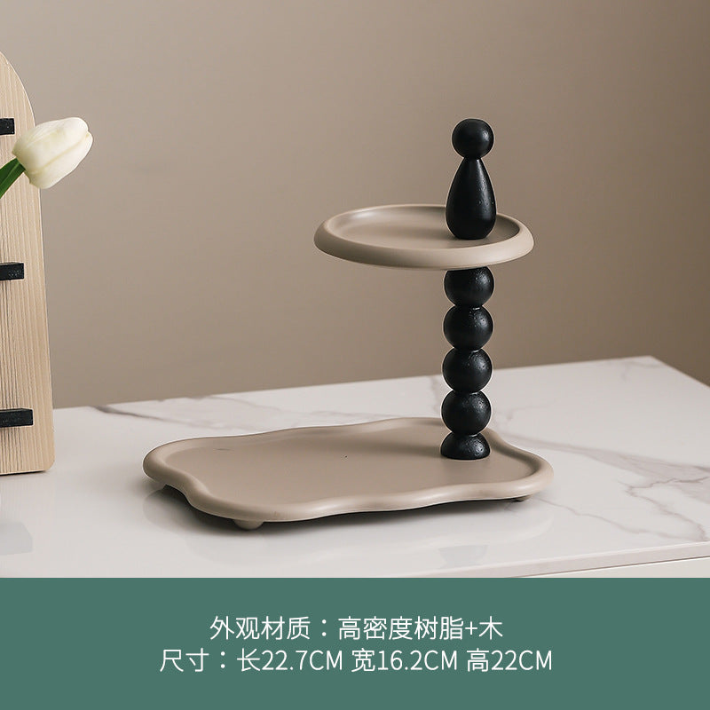Modern Double-Layer Key Holder Tray for Home Decor