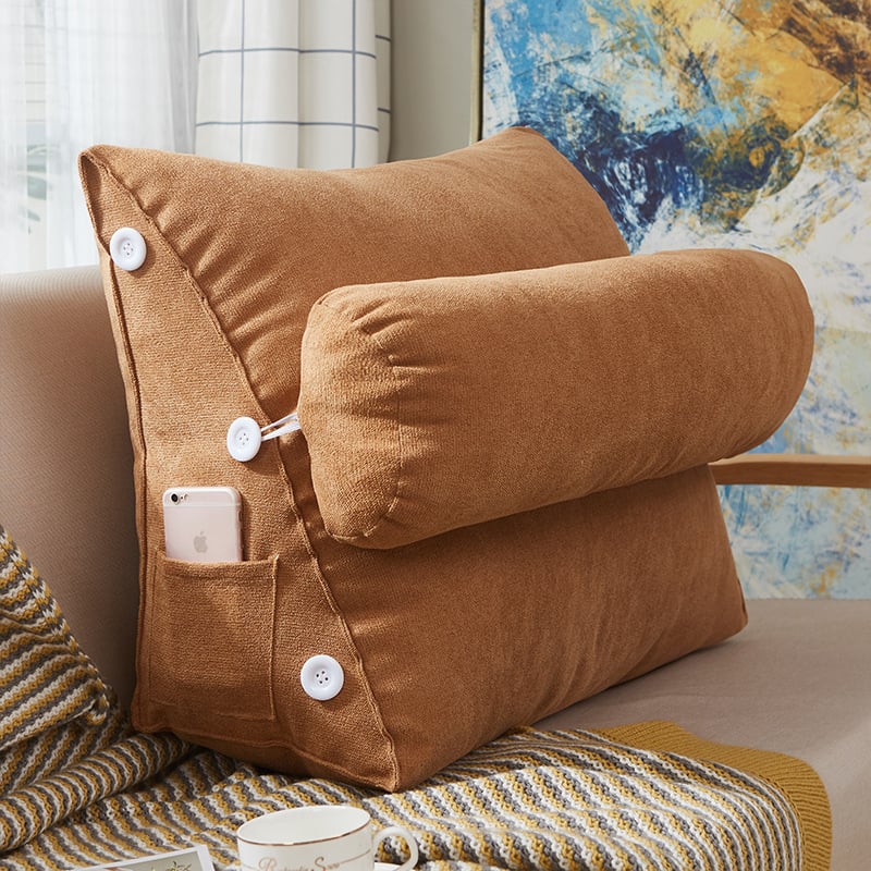 Velvet Wedge Reading Pillow