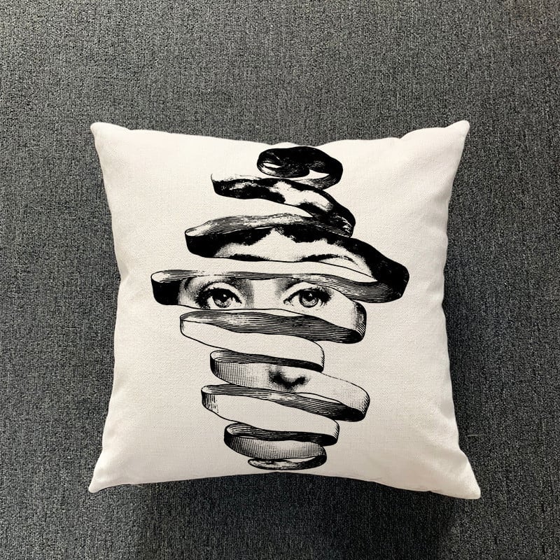 Cotton and Linen Pillowcase for Simple Living Room