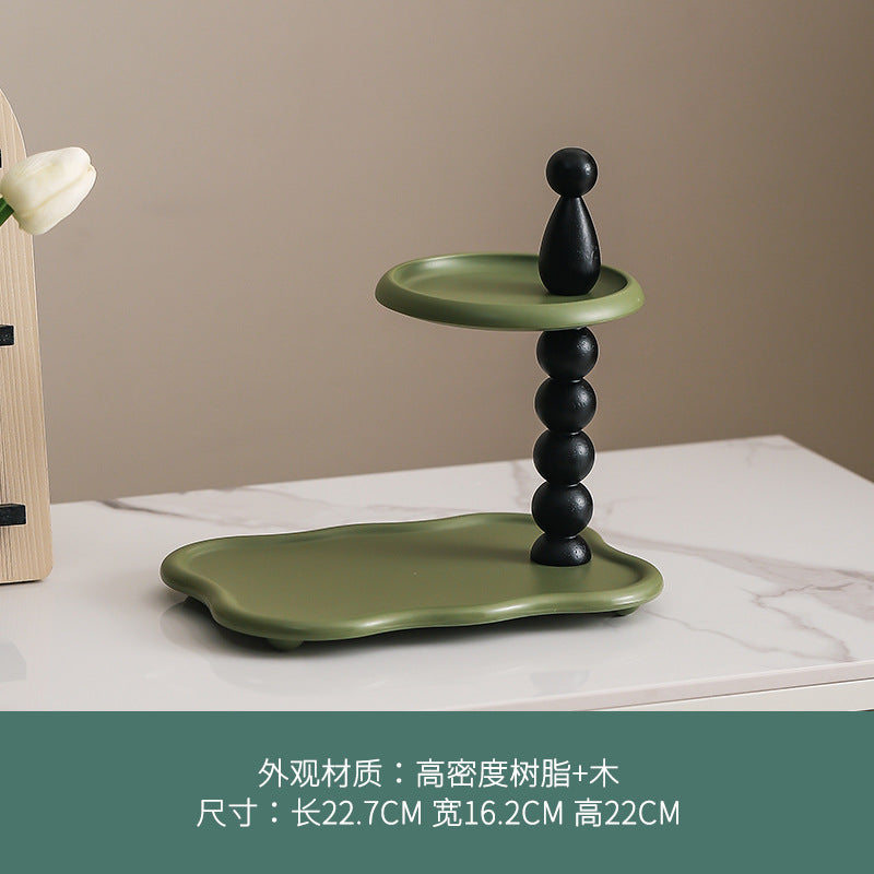 Modern Double-Layer Key Holder Tray for Home Decor