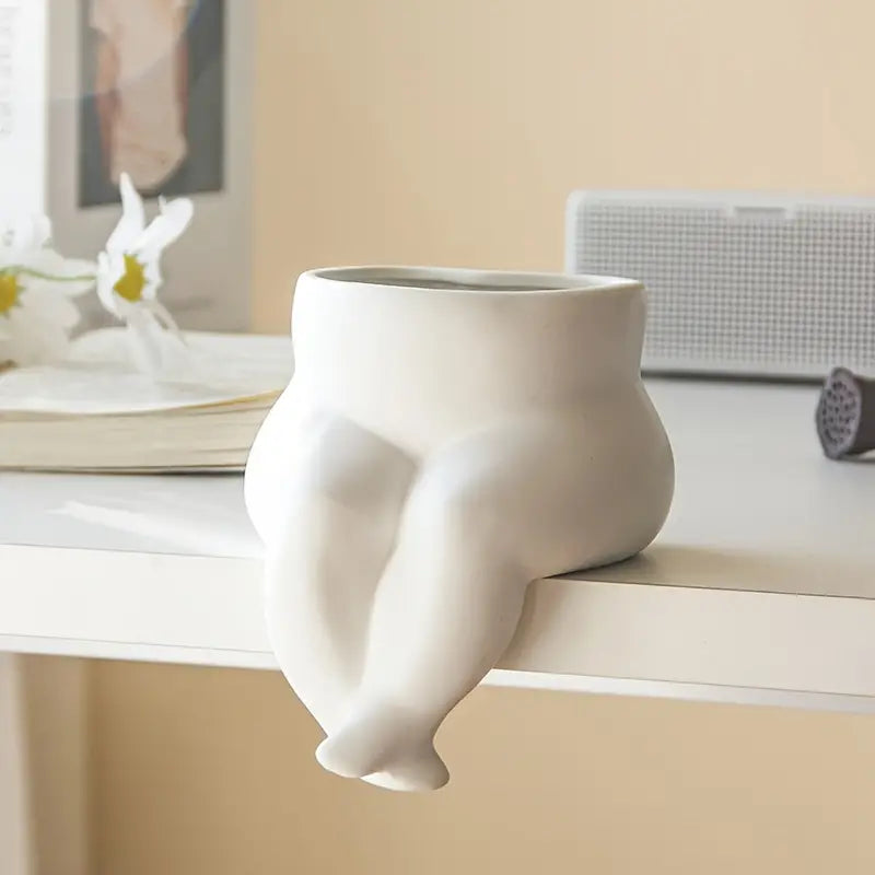 Modern Ceramic Body Vase for Succulents and Home Decor