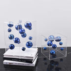 Modern Minimalist Square Acrylic Ball Decor Piece