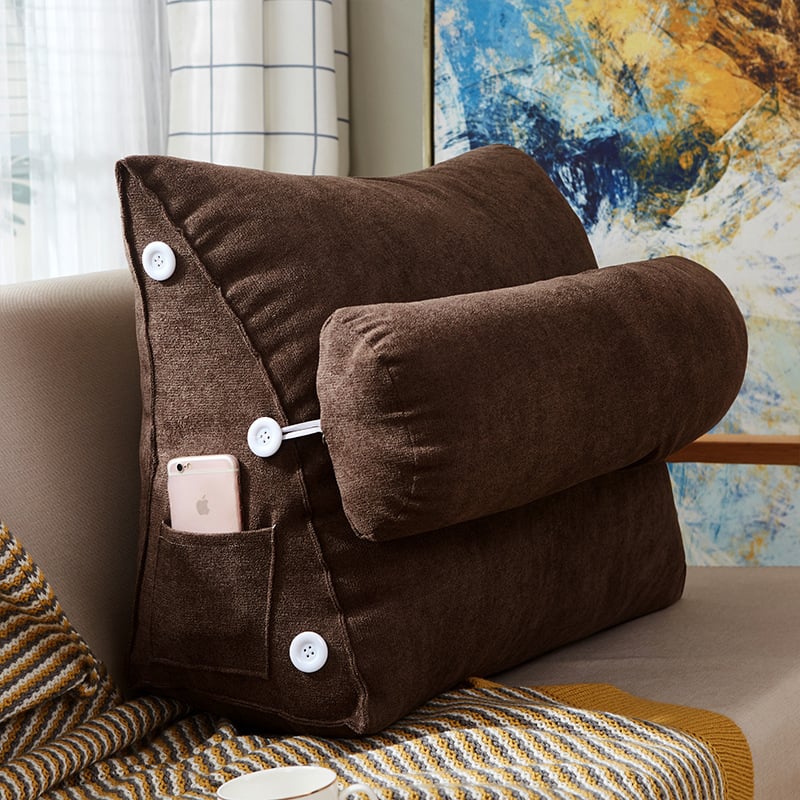Velvet Wedge Reading Pillow