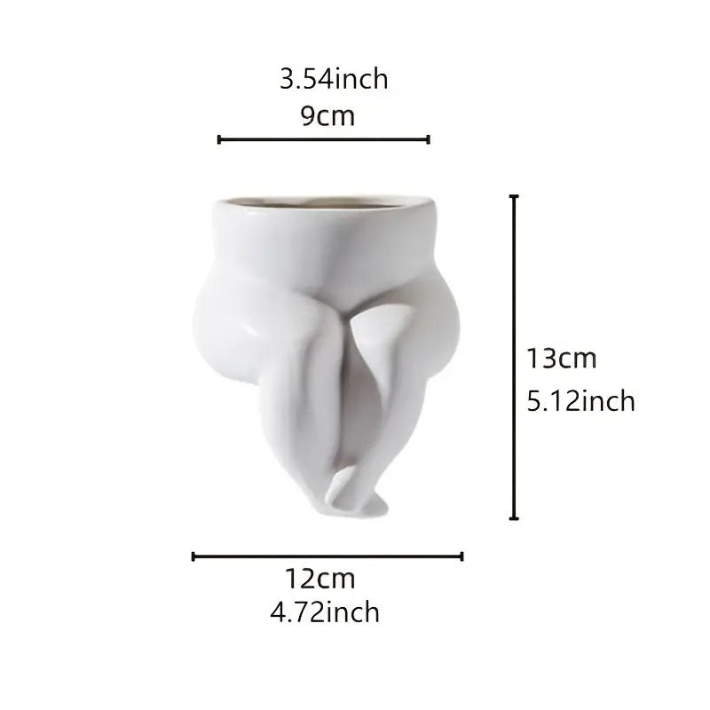 Modern Ceramic Body Vase for Succulents and Home Decor
